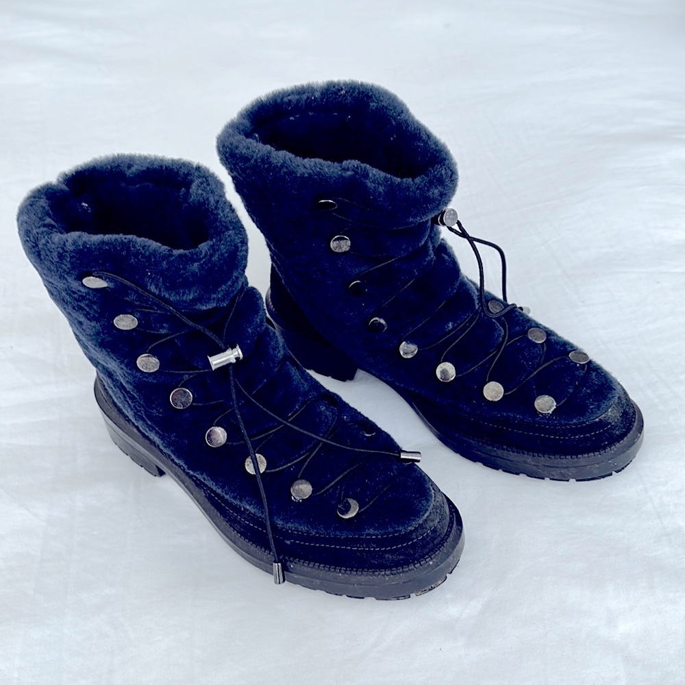 Aquatalia suede and shearling boots